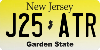 NJ license plate J25ATR