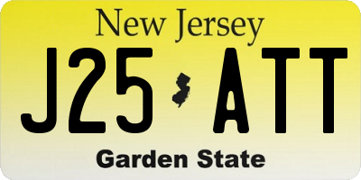 NJ license plate J25ATT