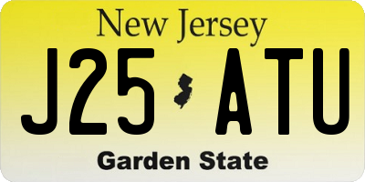 NJ license plate J25ATU