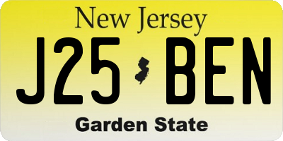 NJ license plate J25BEN