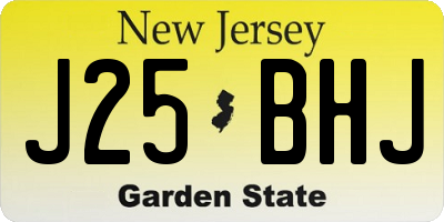 NJ license plate J25BHJ