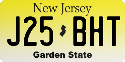 NJ license plate J25BHT