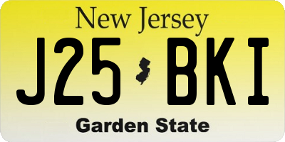 NJ license plate J25BKI