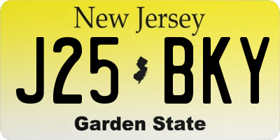 NJ license plate J25BKY