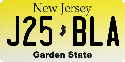 NJ license plate J25BLA