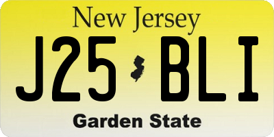 NJ license plate J25BLI