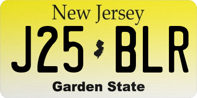NJ license plate J25BLR