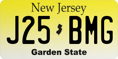 NJ license plate J25BMG