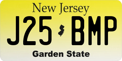 NJ license plate J25BMP