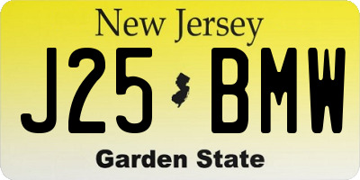 NJ license plate J25BMW