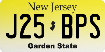 NJ license plate J25BPS