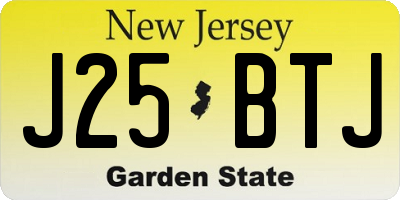 NJ license plate J25BTJ