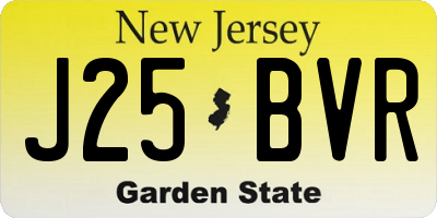 NJ license plate J25BVR