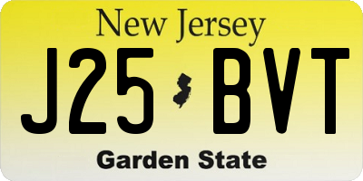 NJ license plate J25BVT