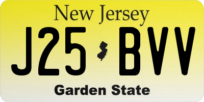 NJ license plate J25BVV