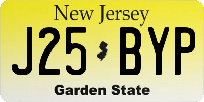 NJ license plate J25BYP