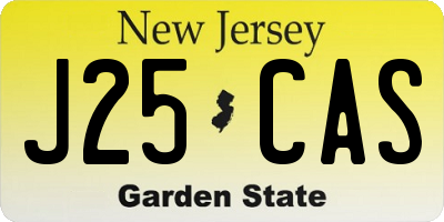 NJ license plate J25CAS
