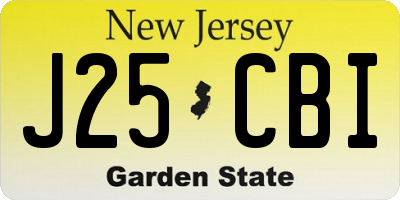 NJ license plate J25CBI