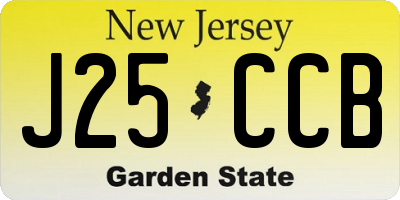 NJ license plate J25CCB
