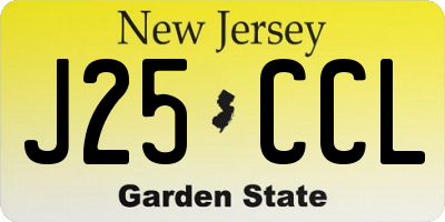 NJ license plate J25CCL