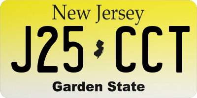 NJ license plate J25CCT