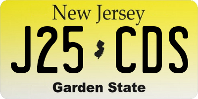 NJ license plate J25CDS