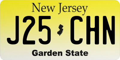 NJ license plate J25CHN