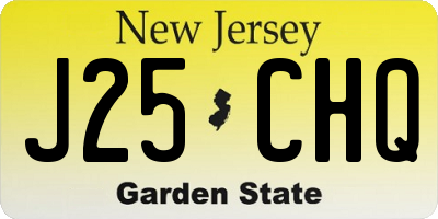 NJ license plate J25CHQ