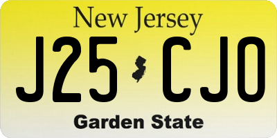 NJ license plate J25CJO