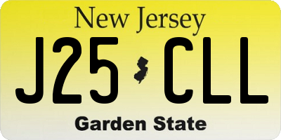 NJ license plate J25CLL