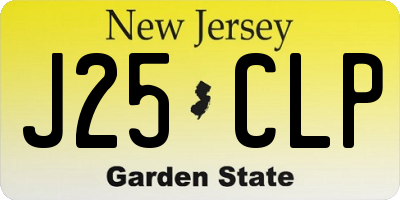 NJ license plate J25CLP