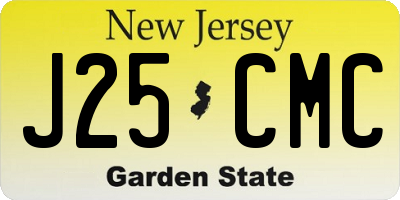 NJ license plate J25CMC