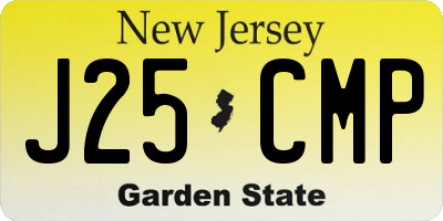 NJ license plate J25CMP