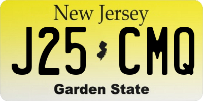 NJ license plate J25CMQ