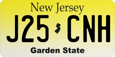 NJ license plate J25CNH