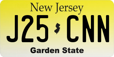 NJ license plate J25CNN