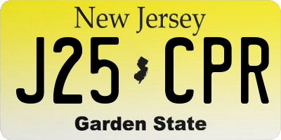 NJ license plate J25CPR