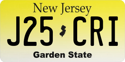 NJ license plate J25CRI