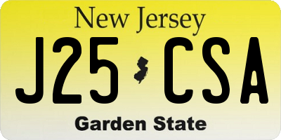 NJ license plate J25CSA