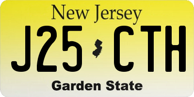 NJ license plate J25CTH