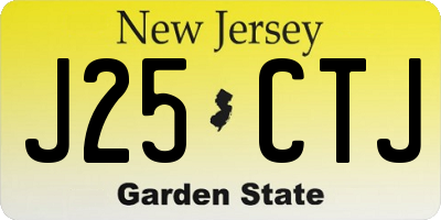 NJ license plate J25CTJ