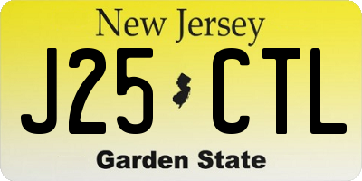 NJ license plate J25CTL