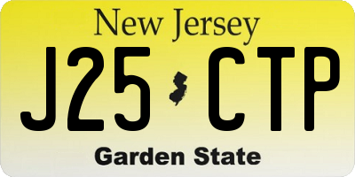 NJ license plate J25CTP