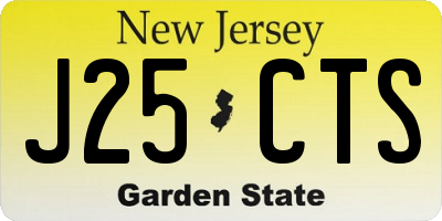 NJ license plate J25CTS