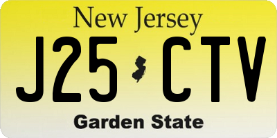 NJ license plate J25CTV