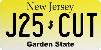 NJ license plate J25CUT