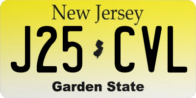 NJ license plate J25CVL