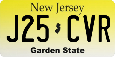 NJ license plate J25CVR