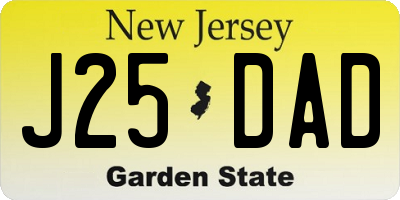 NJ license plate J25DAD