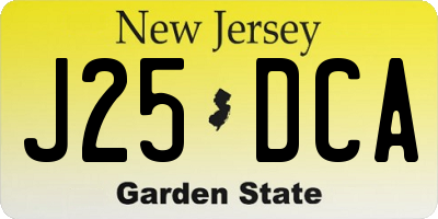 NJ license plate J25DCA